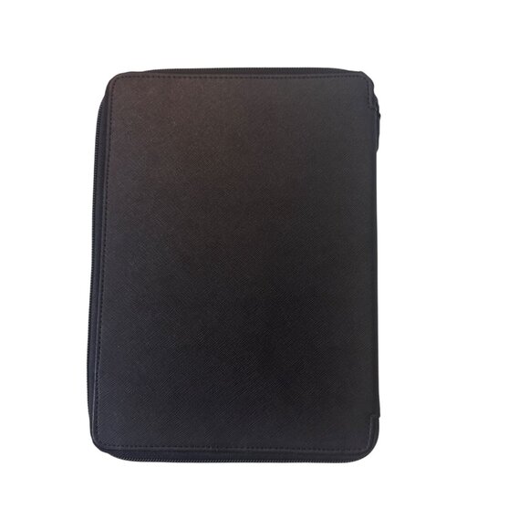 Armani Collection Black Zippered Portfolio Organizer With Two Inner Pockets For - Picture 2 of 3